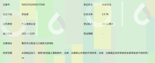 云阳县吉维水泥制品厂